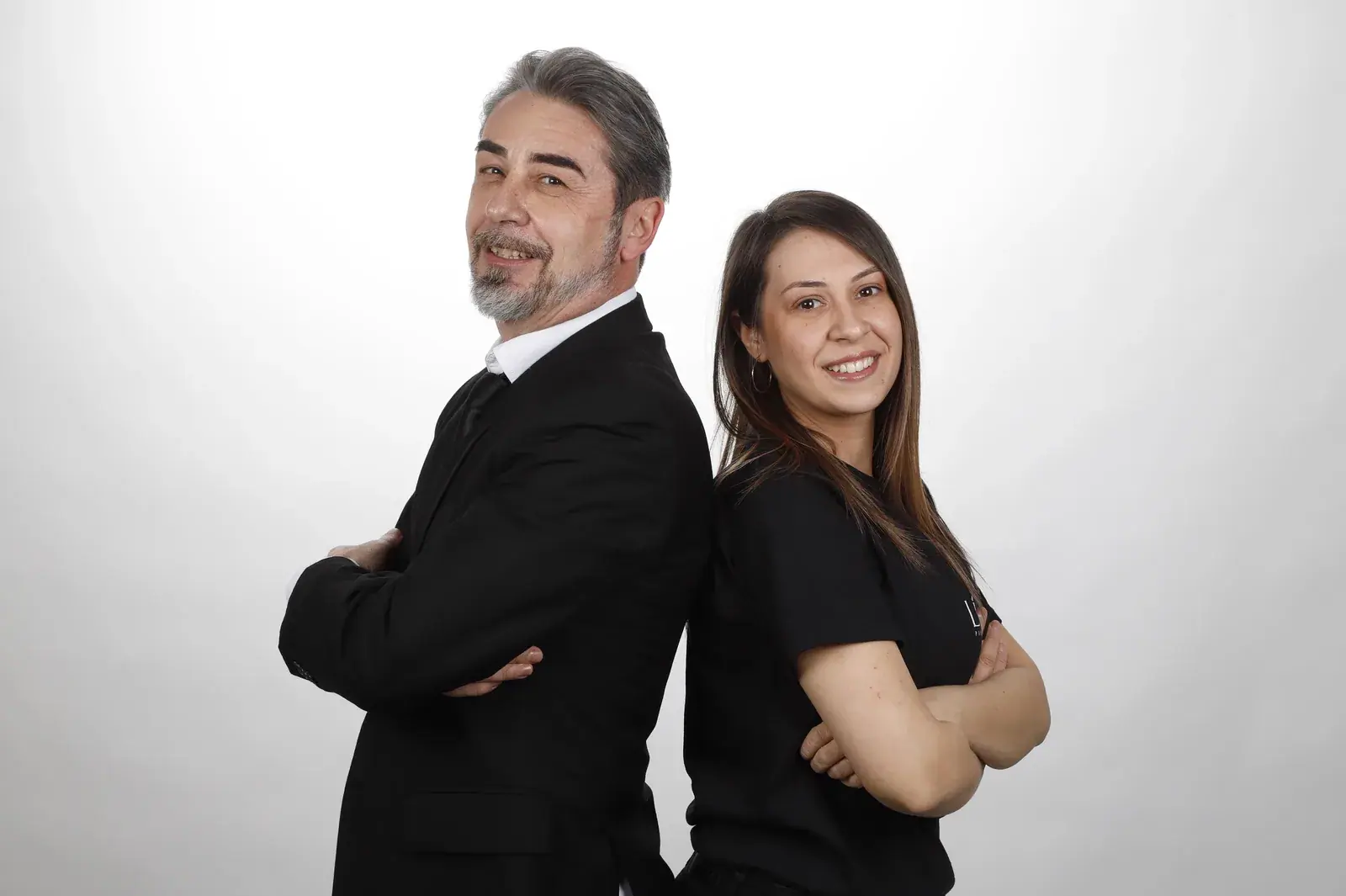 Lino e Simona nel salone di Via Maddalena a Vasto